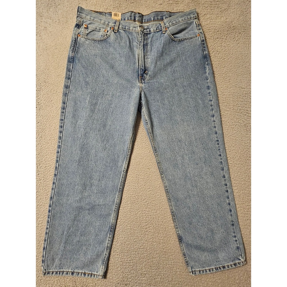 Levis 550 Relaxed Fit Tapered Leg Jeans Light Wash Blue 42x29 00550-4834 NEW